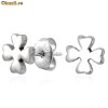 Cercei din inox 6 mm - trifoi - cod 131