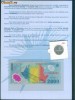 BANCNOTA 2000 LEI 1999 ECLIPSA in folder , NECIRCULATA + MONEDA