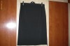 Fusta, neagra lunga, eleganta, cu fire lucioase orizontale si verticale, NOUA, de la XL la XXXL