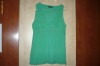 Bluza babydoll cu bretele, VERDE, din bumbac, NOUA !