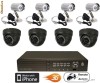 Kit Camere de Supraveghere video 8 camere(4 interior si 4 exterior) + Digital Video Recorder (DVR) QUEEN cu transmisie pe internet