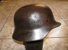 CASCA GERMANA M40 WW2 CU PARTI DIN VOPSEAUA ORIGINALA