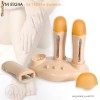 kit incalzitor 3 in 1 cu stativ, aparat triplu pentru epilat de unica folosinta + 3 cartuse de ceara + 100 benzi, stripuri epilat + ulei dupa epilare