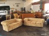 2 CANAPELE CHESTERFIELD. PIELE DE VITEL  (PIELE INTOARSA)