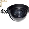 Kit 4 x camera de supraveghere falsa stil dome cu led