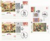 RFL 2000 ROMANIA set 6 carti postale Jamboreea Campdown Anglia cu stampile speciale si vignete cercetasesti