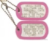 Dog Tag U.S.Army Personalizat cu textul dorit ROZ sau ROSU pentru FETE !! cea mai diversificata gama de medalioane personalizate din Romania !!!