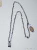 Colier + pandantiv barbatesc  FOSSIL JF84341 NOU CU ETICHETA, otel inoxidabil, CUTIE CADOU INCLUSA, pret magazin 40 euro