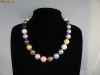 SET COLIER & BRATARA PERLE DE CULTURA MULTICOLORE, AKOYA, SUPERBE!!!