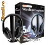 Casti WIRELESS 5 in 1 cu microfon si radio FM incorporat ---PROMO