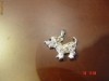 Pandantiv catel cu cristale swarovski clear