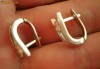 CERCEI ELEGANTI AUR ALB SOLID 14 K CU ZIRCONIU