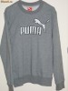 pulover Puma ORIGINAL, logo mare, barbati, bumbac, gri, marime: S, XL