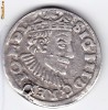 Polonia TRIPLUGROS-TROJAK argint 1590,Sigismund III,moneda din salba