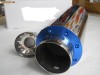 TOBA SPORT DIN INOX CU SILENCER REGLABIL ROTUNDA SI GULER ALBASTRU