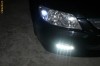 Lumini de zi LED DRL, culoare lumina ALB 4300 K - set 2 x proiectoare 8 led - universale (Dacia, Renault, VW, Audi, Mercedes, Fiat, Skoda, etc.)