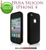 HUSA SILICON NEAGRA IPHONE 4 - TRANSPORT GRATUIT