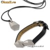 Set Colier+ Bratara Piele cu Pandantiv inox BREIL MILANO 100% Original Sigilat Cadou Cutie Etichete-Pret magazin-110e