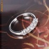 INEL deosebit FILAT IN AUR ALB de 14k (gold filled) cu 5 pietre Swarovski ! SUPERB, cu pietre foarte stralucitoare!! Cadoul perfect! Marimea 6 US !!!