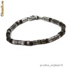 BRATARA barbateasca FOSSIL JF84841 NOU CU ETICHETA, combinatie de otel inoxidabil si lemn CUTIE CADOU pret magazin 40 euro