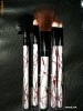 Set 5 pensule machiaj profesional, make up brush trusa fard culori tus ochi rimel eyeliner creion sprancene blush fond ten ruj farduri corector perie