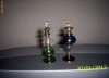 Sticluta cristal pentru parfum cu tester, inaltime 10 cm.,  filigranata, cristal foarte fin, model aurit, fiecare are  un design deosebit.