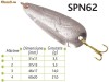 Lingurite oscilante Spn 62 Baracuda 3.5g/5.3g/14g/21g