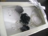SET CADOU ARGINT LANT CERCEI PANDANTIV PRAF CORAL NEGRU