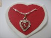 LANTIC CU PANDANTIV INIMIOARA 18K White Gold Filled -UN FRUMOS CADOU