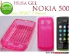 HUSA ROZ GEL - SILICON NOKIA 500 - TRANSPORT GRATUIT!