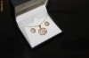 !!! PANDATIV CERCEI LANTISOR ARGINT 925 PLACATE CU AUR 18KT!!!