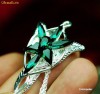 Arwen Evenstar + Lant Lord of the Rings Cristale verzi de zircon. UNICAT