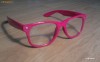 Ochelari tocilar Wayfarer stil Ray Ban - Rama pe Roz Rame Roz si Lentile Transparente - Nerd Geek Unisex - Calitate Superioara Import Germania