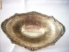 BOMBONIERA OVALA PE PICIOR, DECORATA IN RELIEF CU ELEMENTE ROCOCO,PLACAT CU ARGINT,INC. SEC.xx,MARCAT MEPPIN&amp;WEBB,19x13x7CM,ANGLIA.