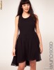 Rochie ASOS Curve Midi Asimetrica pe negru masuri XXL