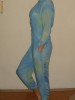 Salopeta / Jumpsuit verde albastru de vara primavara superba umerii bufanti Salopeta / Jumpsuit verde albastru de vara primavara superba umerii bufanti