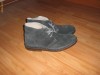 Ghete piele intoarsa gri/bleumarin...43