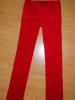 pantalon zara rosu