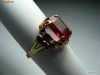 Inel vechi aur 14 k ct romanesc cu rubin marime : 16.10 mm