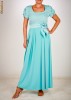 Rochie de designer,noua,unicat,albastru-verzui