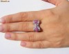 Inel designer aur 14K, 4.3g, montura funda cu 1.22ct BRILIANTE si RUBINE !!