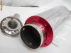 toba sport din inox cu capat ars si silencer reglabil culoare rosie