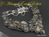 COLIER argint cu Labradorite Naturale, L= 47.6, Pietre 15/10mm No.600