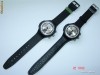 ceas SWATCH OURS POLAIRE - SOB404 ... curea piele neagra...original, ca nou ... chrono alarm