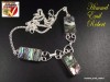Colier din argint cu  Natural Shell Abalone  L=42cm  14.2gr. No104