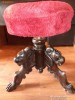 Scaun pian sculptat in lemn de trandafir, unicat