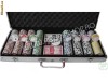 Set poker in servieta aluminiu cu 400 de jetoane inscriptionate