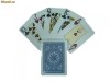 Carti profesionale de poker MODIANO CRISTALLO 100% plastic cu index mare pe 2 colturi albastru