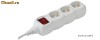 Prelungitor impamantare, intrerup. cu bec Sal Home NV 03K-3/WH Prelungitor impamantare, intrerup. cu bec Sal Home NV 03K-3/WH