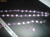 Set bijuterii handmade de fantezie de dama,colier bratara si cercei din pietre semipretioase ametist  culoare mov